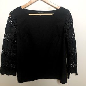 Banana republic 3/4 sleeve black blouse